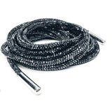 Rhinestone Multipurpose Cords-Bling Laces Assortment-Silver, Black, Champaign and Silver Iridescent