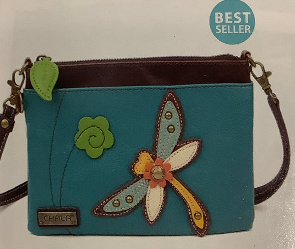 Dragonfly, Flip Flop, Ladybug or Paw Print Deluxe Crossbody Purse by Chala.