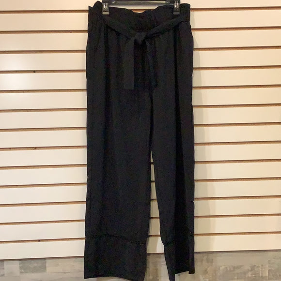 Black Pull-On Palazzo Pants by Coco + Carmen.