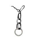 Artistic Black/Silver Swirl Super Light Weight Earrings and Matching Necklace by OC.