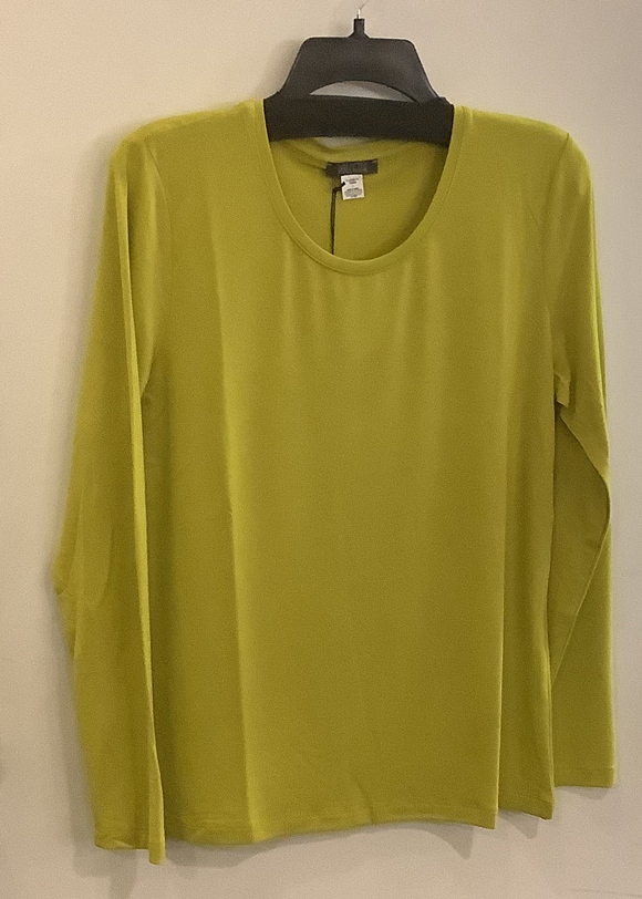Lime Green, Round Neck, Long Sleeve Pullover by Dolcezza.