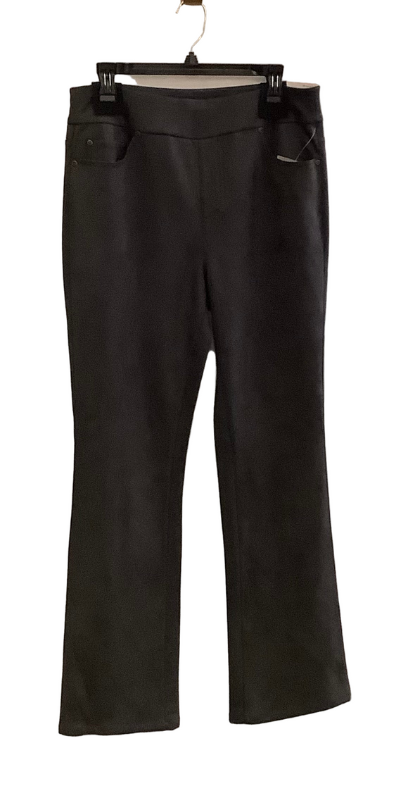 Slimsation Granite Pull-On Faux Suede Flare Jeans w/Real Front and Rear Pockets by Multiples.