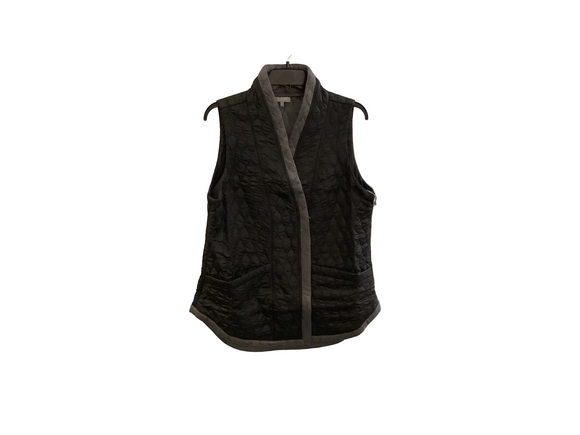 Charcoal Quilted Vest with Light Grey Trim by Habitat.