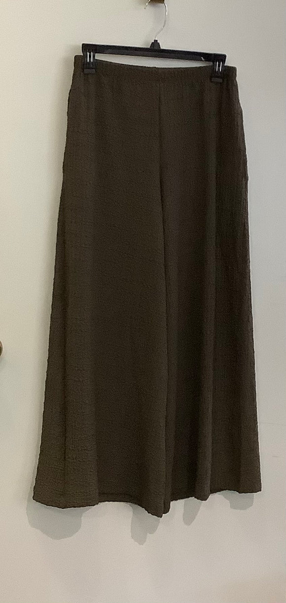 Olive Textured Knit, Palazzo Pant by Inoah.