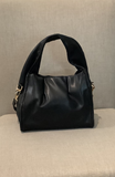 Small Vegan Leather Purse w/Gathered Closure and Wide or Crossbody Straps Options by Jen & Co.
