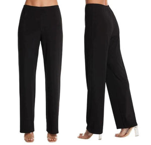 Black Pull-On Straight Leg Knit Pants by Compli K.