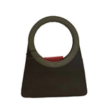 Lime Green Leather Purse w/Dark Green Back by Soruka