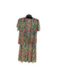 Orange/Blue/Lime Green/Turquoise Floral Design, Short Sleeve Shrug by Multiples.