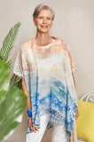 Shades of the Beach Textured Mesh, Lined, Sleeveless Tunic Top by Clotheshead. Matching Ruana Sold Separately.