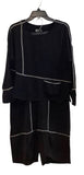 Black Full Leg Pant w/White Contrast Stitch and Front Pockets by Shana.