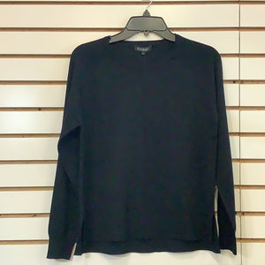 Black Round Neck, LS Sweater Knit Pullover by Sunday.