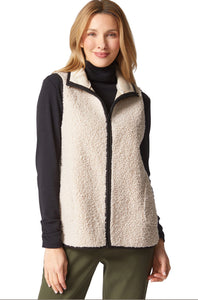 Cream Reversible Faux Suede Sherpa Vest by Habitat.