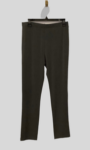 Charcoal Knit Straight Leg, Soft Knit, Pull-On Pant by Clara Sun Woo.