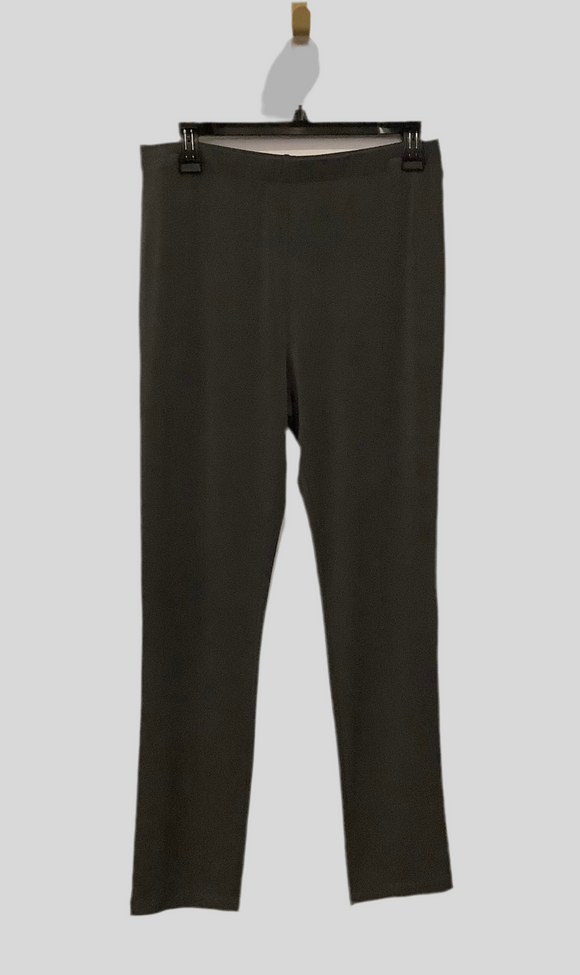 Charcoal Knit Straight Leg, Soft Knit, Pull-On Pant by Clara Sun Woo.