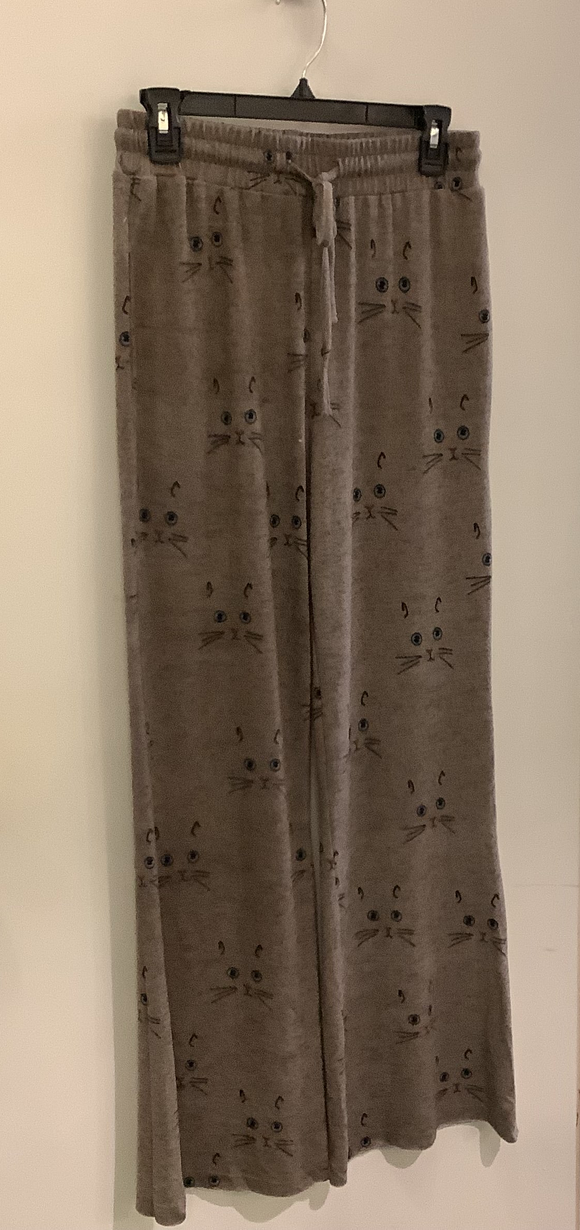 Multi Cat Print Pull-On Pants with Pockets by SM Wardrobe.