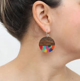 Multi Colored Pendant Necklace with Adjustable Cord by Sylca Designs.