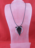 Artistic Black/Silver Geometric Super Light Weight Necklace and Matching Earrings by OC.