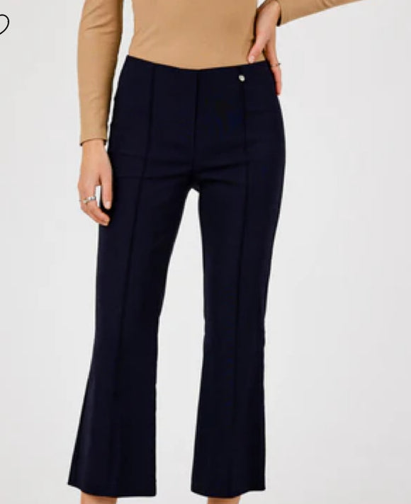 Navy Pull-On BootLeg Pant by Robell.