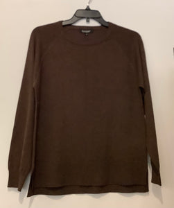 Toffee Round Neck, Long Sleeve Sweater w/ Center Seam Detail by Sunday.