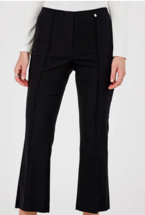 Black Pull-On BootLeg Pant by Robell.