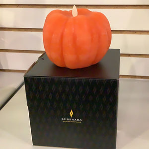 Pumpkin Luminara Candle with Real Flame Effect