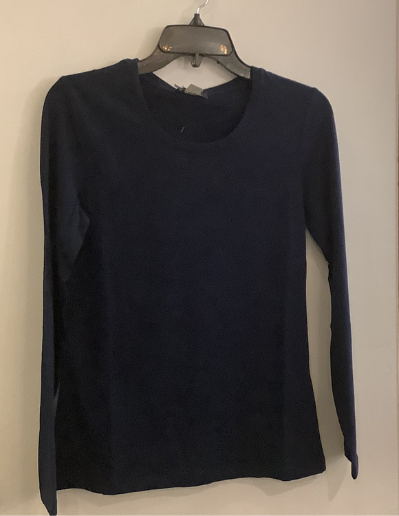 Navy Round Neck, Long Sleeve Pullover by Dolcezza.