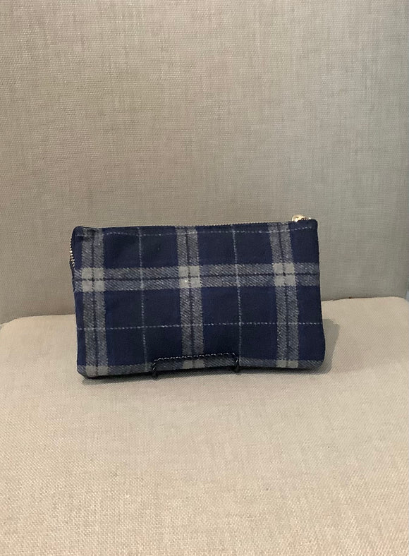 Plaid Clutch Purses w/ Crossbody and Wrist strap by Jen & Co.