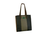 Rust/Animal Print Reverse Side Hunter Green Leather Shoulder Tote by Soruka