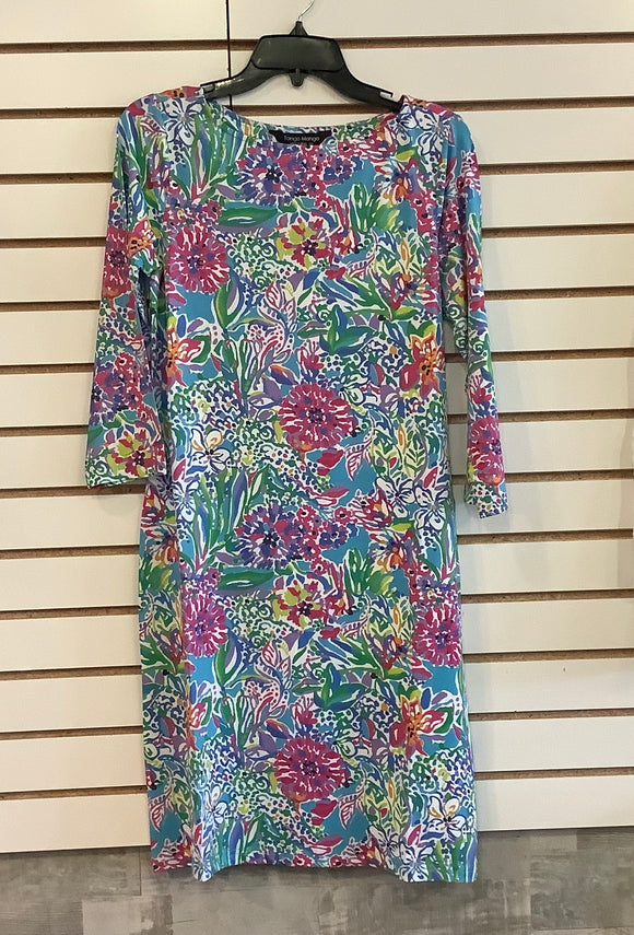 short sleeve tango dress Short-sleeve Tango Dress with Side Draping