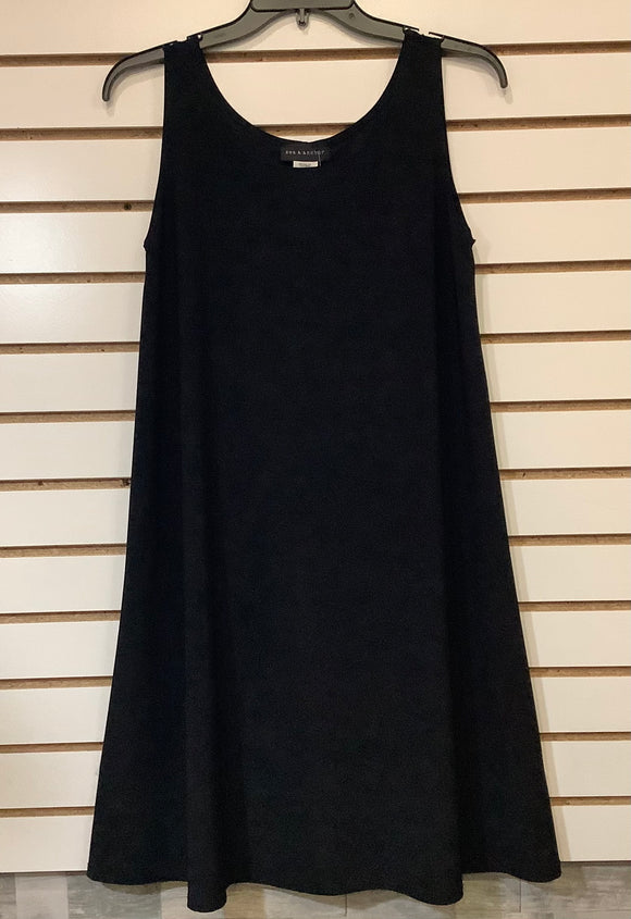 Black Flared A-Line, Round Neck, Sleeveless Dress, Matching Shrug Sold Separately by Sea and Anchor.