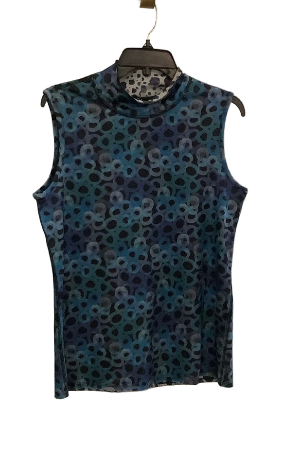 Black Tank w/Blue Circles Reversible To Grey w/Charcoal Circles by Orly.