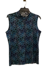 Black Tank w/Blue Circles Reversible To Grey w/Charcoal Circles by Orly.