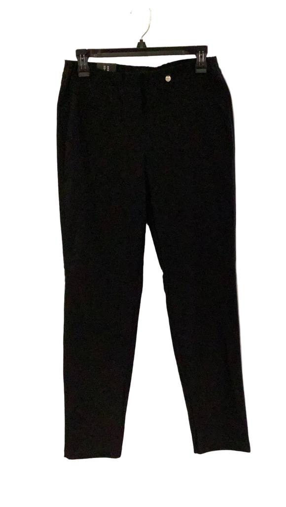 Black Straight Leg, Pull-On, Fleece Lined Pant by Robell.