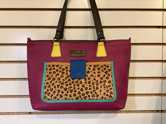 Multi-Colored Handmade Leather Tote by Soruka