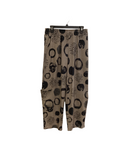 Heather Taupe w/ Black Circle Design Pull On Pants w/Side Pockets by Shana.