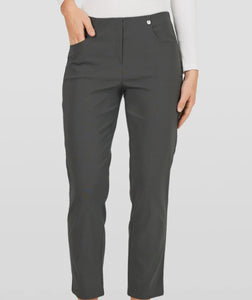 Forest Green Bella Slim Fit, Pull-On Ankle Pant w/Front and Back Pockets by Robell.