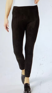 Black Faux Suede Leggings Pull-On Pant by Coco and Carmen.