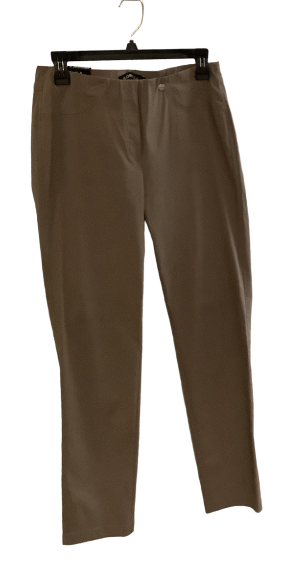Dark Khaki Straight Leg, Pull-On, Pant by Robell.