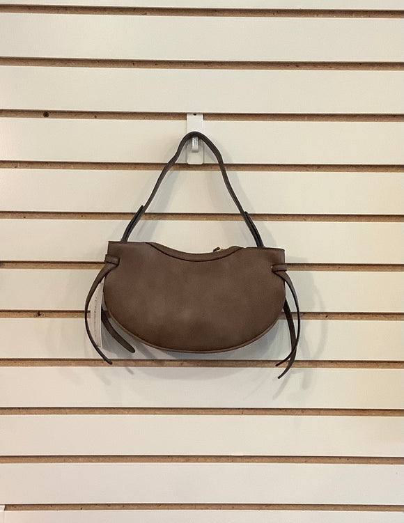 Half Moon Shaped Vegan Leather Purse w/Crossbody Strap by Jen & Co.