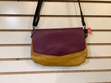 Multi-Colored Crossbody Leather Reversible Clutch  Style Bag by Soruka