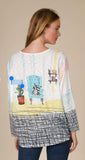 Crew Neck, Long Sleeve Knit “Whose the Boss”  Kittens and Dogs Top By Inoah.