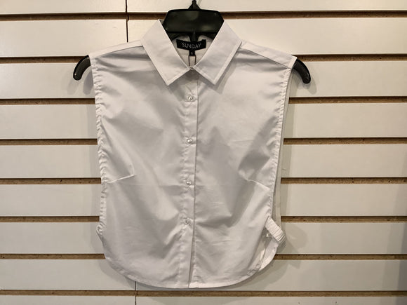 White Detachable Half Shirt (Dickie)by Sunday.