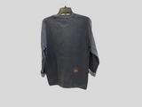 Kunky’s Grey Round Neck Sweatshirt w/Trio of Hand Painted Yellow/Orange Flowers on Front