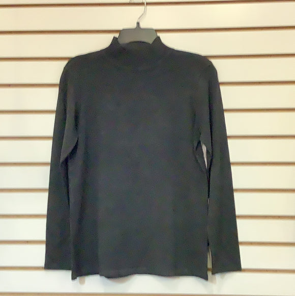 Charcoal Grey Long Sleeve, Mock Turtle Neck Sweater by Multiples.