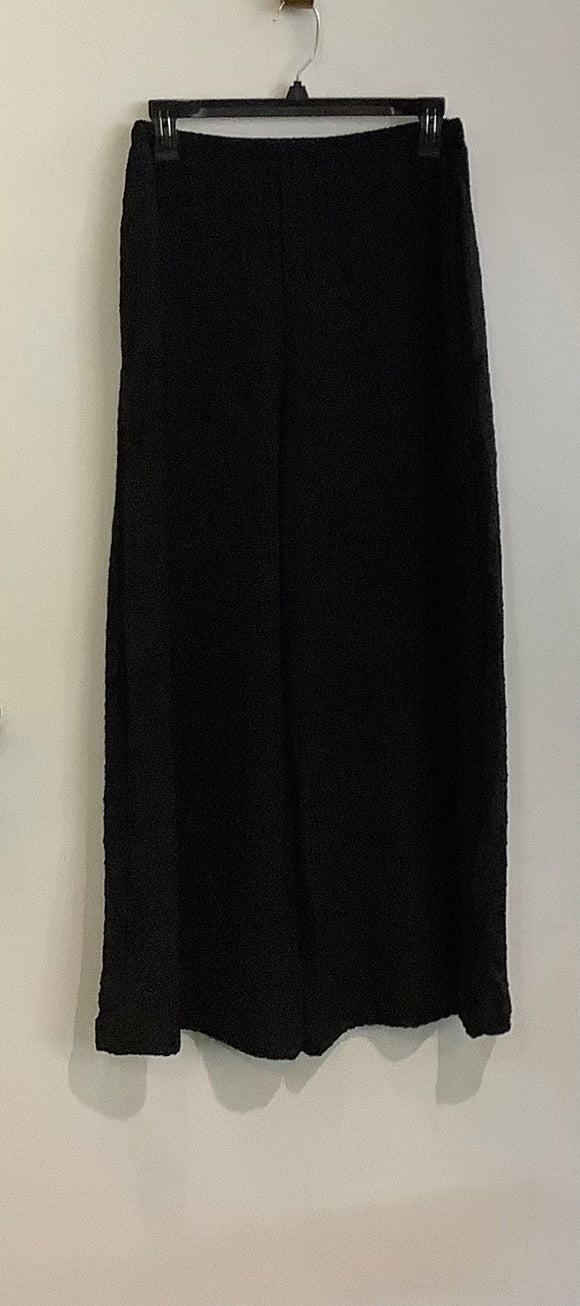 Black Textured Knit, Palazzo Pant by Inoah.