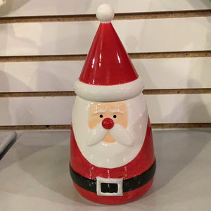 Bowling Pin Santa Snack Jar