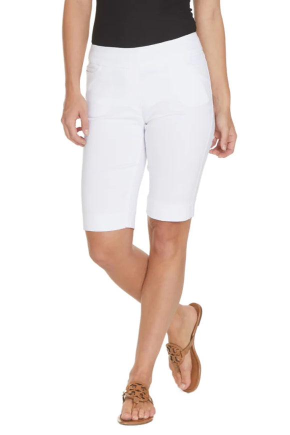 Slimsation White Walking Shorts w/Front and Rear Pockets by Multiples