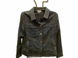 Navy Stretch Luxe Cord Jacket with Pockets by Habitat.