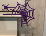 Laser Corner Halloween Decorations-Pumpkin, Black Cat, Spider Web.