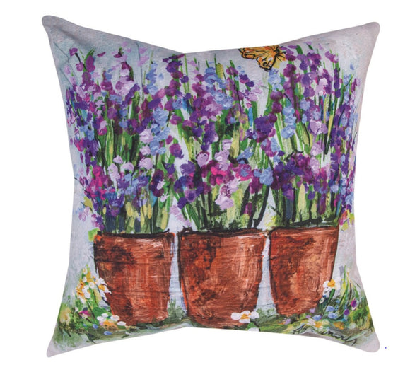 Pots of Lavender 18 x 18 Pillow